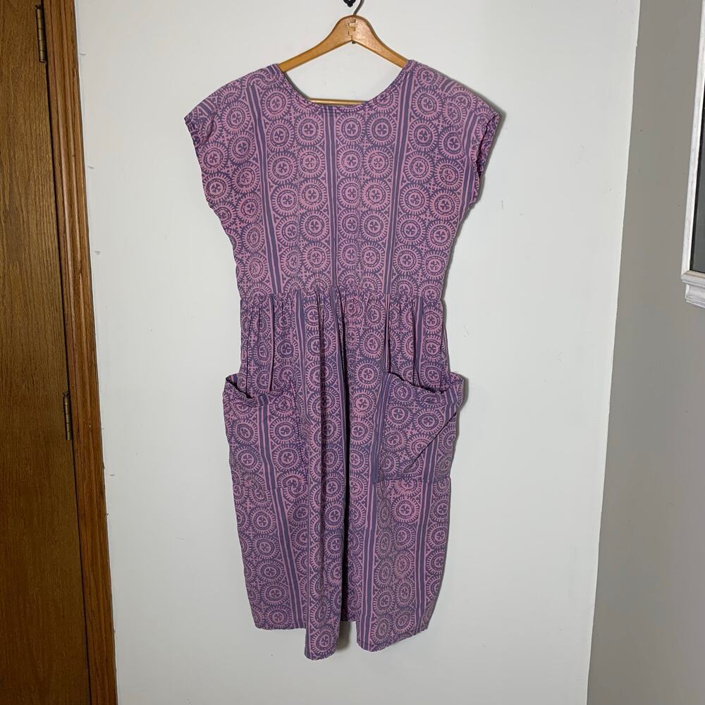 NOA NOA Hawaii Pink Patterned Midi Dress Size L EUC!